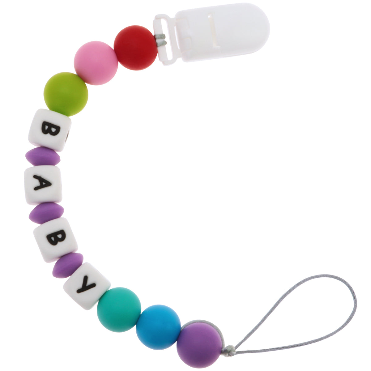 Personalized Pacifier Clip with Name Multicolor Panny & Mody Global